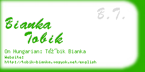 bianka tobik business card